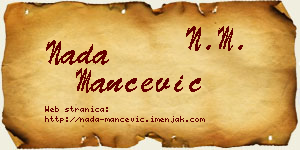 Nada Mančević vizit kartica
